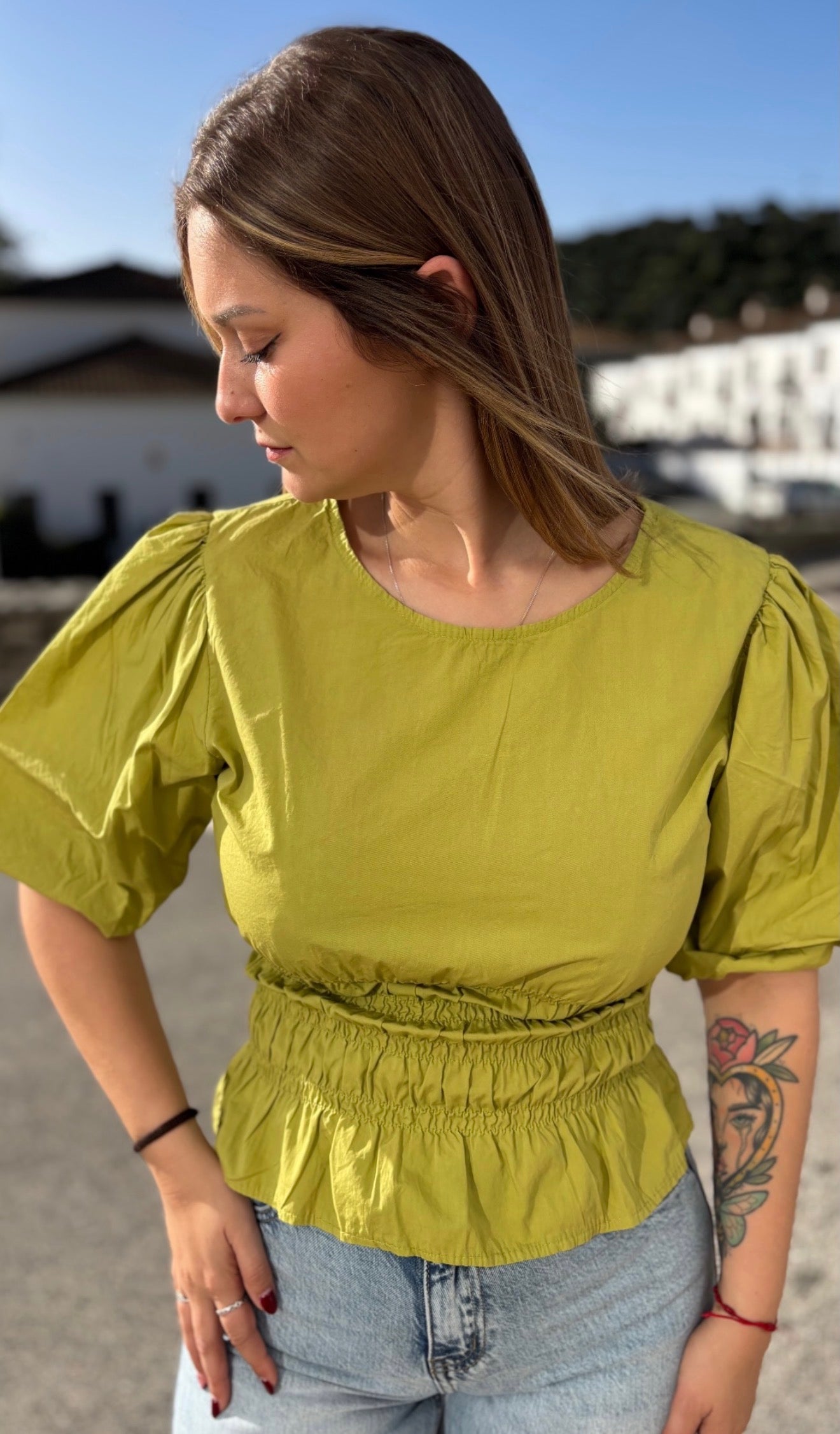 Blusa pistacho