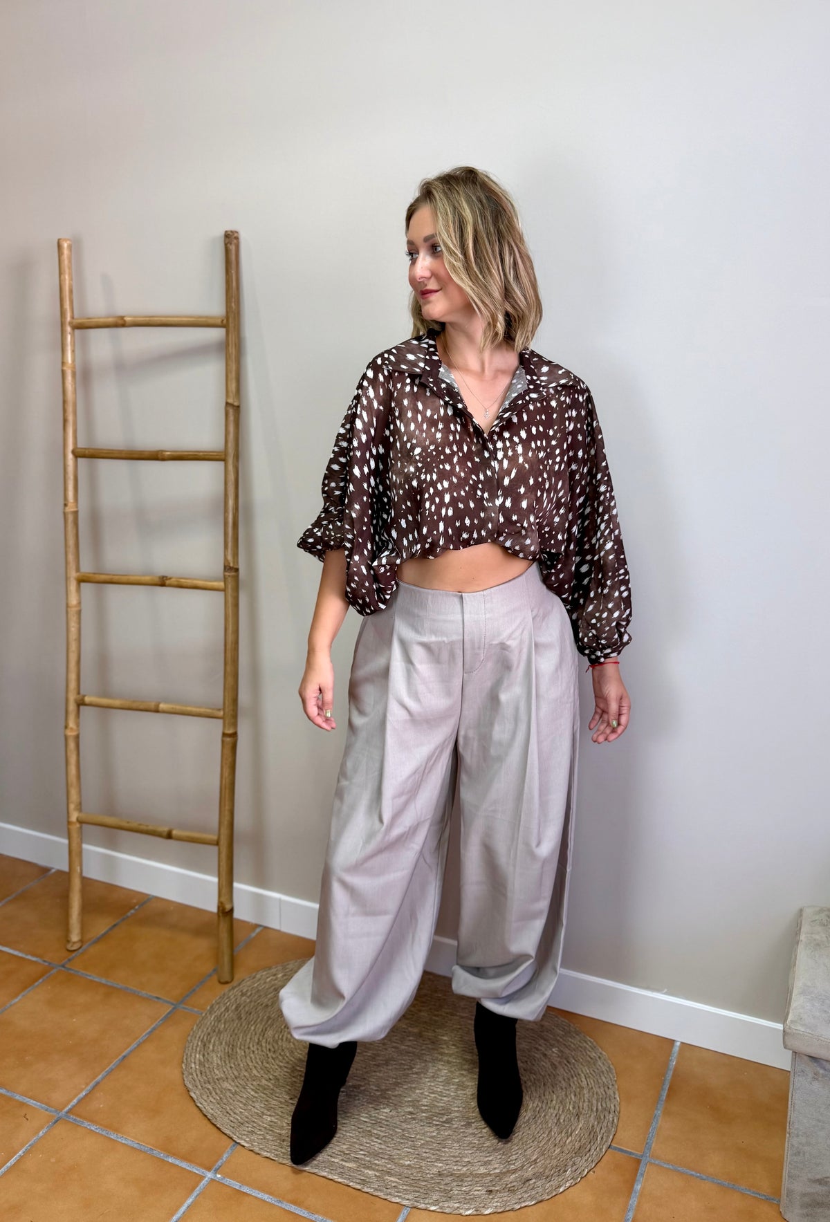 Pantalón boho pinzas