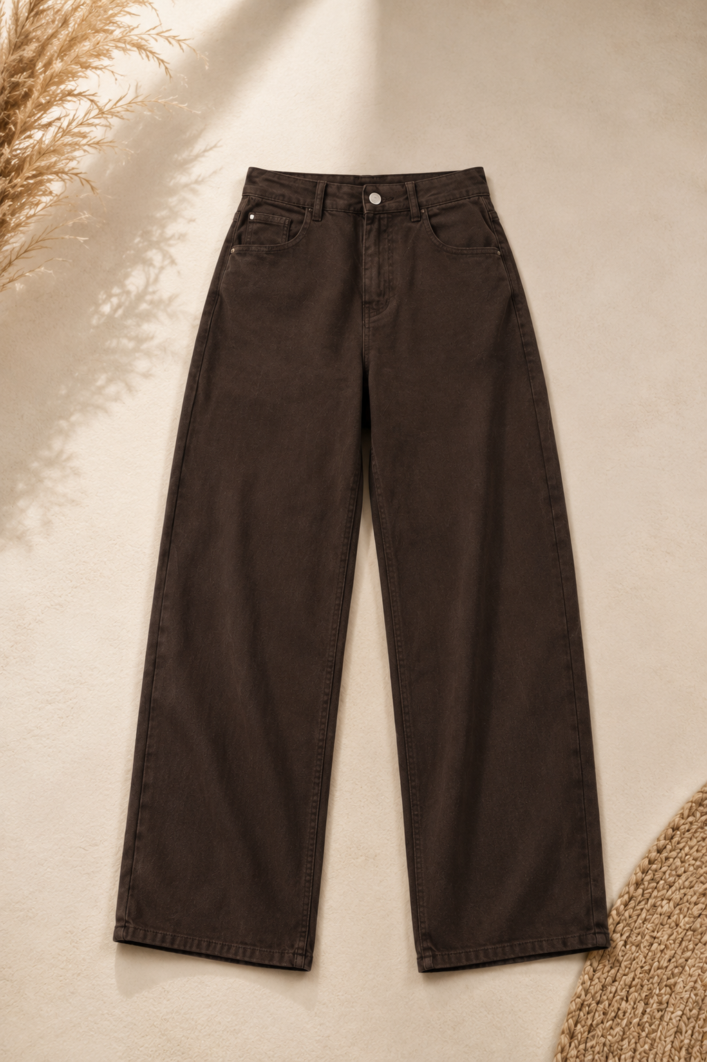 Jeans marrón barrel
