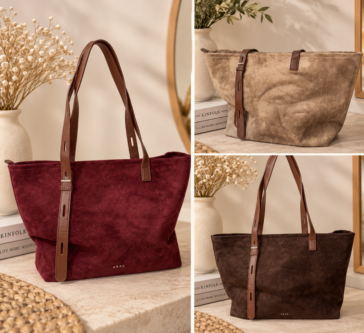 Bolso piel Antelina totebag