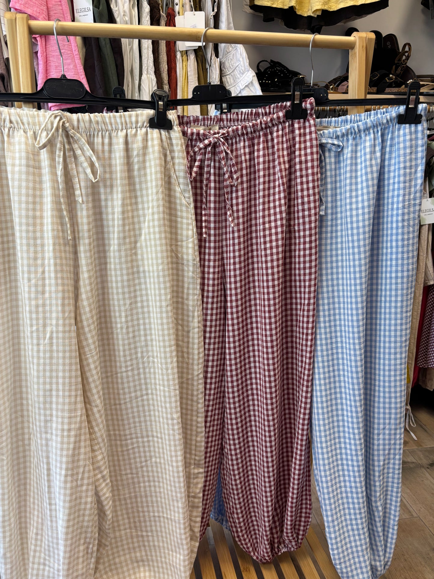 Pantalón bombacho Vichy