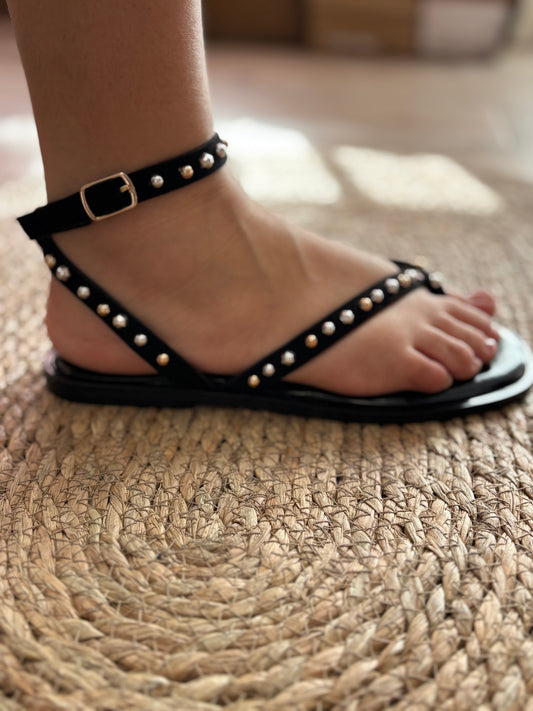 Sandalia perlas