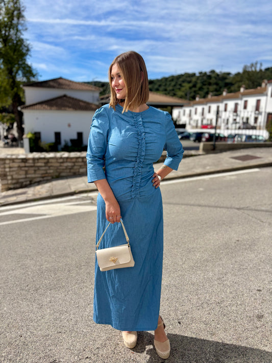 Vestido efecto vaquero