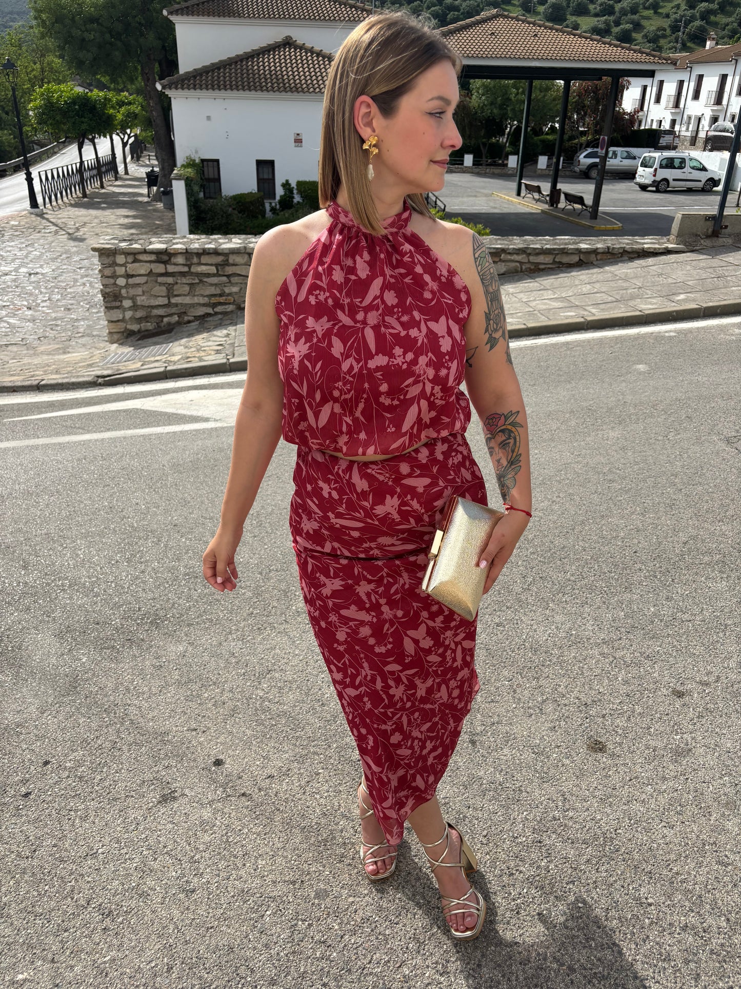 Conjunto Leila rojo
